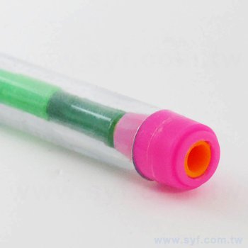 色鉛筆-彩虹11色筆芯環保禮品-透明筆管替換式廣告筆-採購訂製贈品筆_5