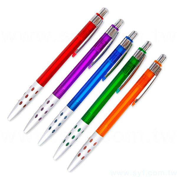 廣告筆-半透筆管環保禮品-單色原子筆五款筆桿可選_0