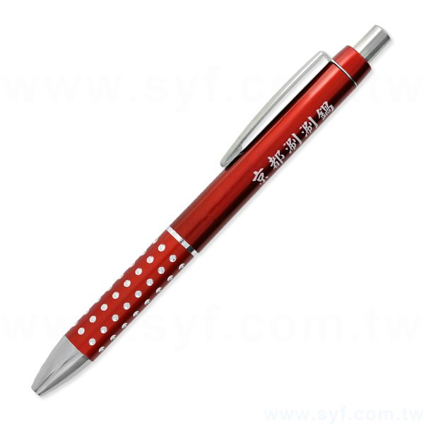 廣告筆-單色原子筆-四款鑽石筆桿可選-工廠客製化印刷贈品筆