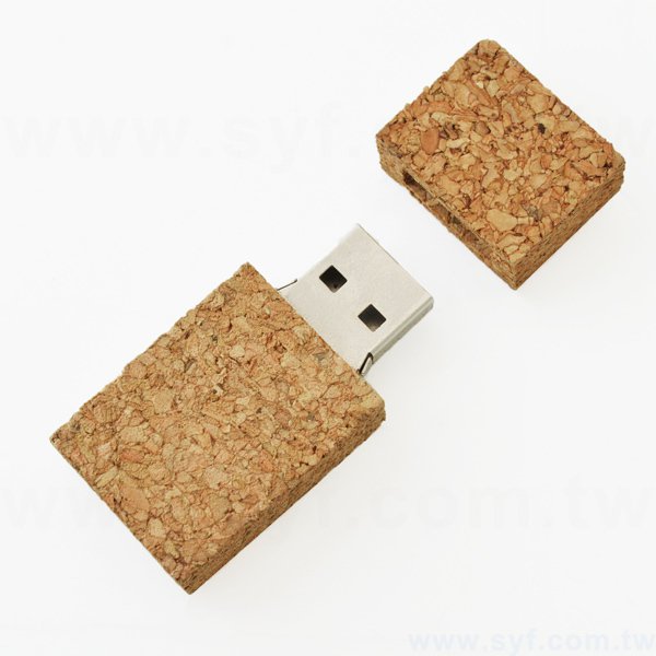 環保隨身碟-木製禮贈品USB-軟木塞造型隨身碟-客製隨身碟容量-採購訂製印刷推薦禮品