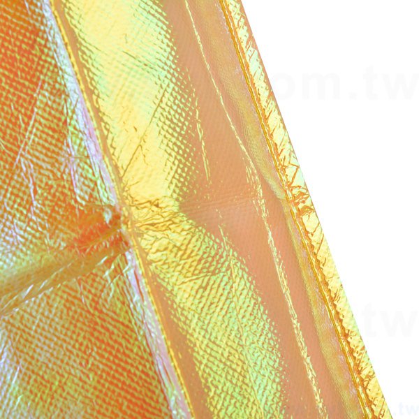 雷射膜立體不織布袋-雙色網版印刷-環保不織布材質