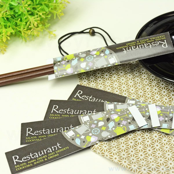 模造紙環保筷套製作-彩色印刷-客製化餐廳筷套印刷