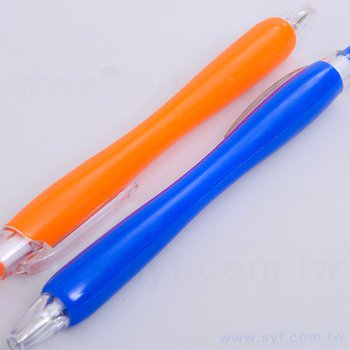 廣告環保筆-塑膠小曲線筆管造型禮品-單色原子筆-六款筆桿可選-採購客製印刷贈品筆_3