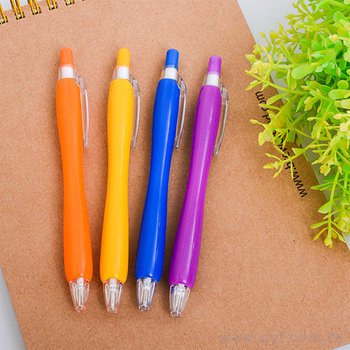 廣告環保筆-塑膠小曲線筆管造型禮品-單色原子筆-六款筆桿可選-採購客製印刷贈品筆_5
