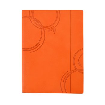時尚壓紋工商日誌-尺寸10.5x15cm直式PU筆記本-可訂製內頁及客製化加印LOGO-橘_0