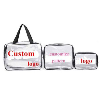 PVC透明旅行化妝提袋包-3件組-可加印LOGO客製化印刷_0