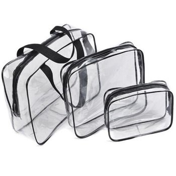 PVC透明旅行化妝提袋包-3件組-可加印LOGO客製化印刷_1