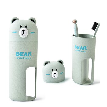 環保小麥小熊造型旅行牙刷組-客製化印刷logo_13