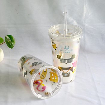 冷變色附吸管塑膠果汁杯-可客製化印刷LOGO_4