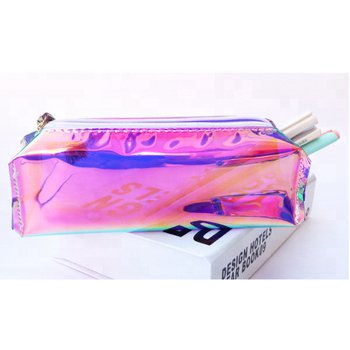 透明拉鍊鉛筆盒-鐳射PU筆袋_1