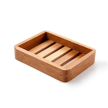桌上型單層竹木肥皂盒-長方形_0