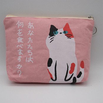 可愛貓咪旅行盥洗包-帆布化妝包_0