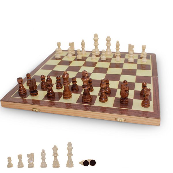 三合一可折疊收納木製西洋棋_1