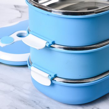 長方形保溫不锈鋼餐具盒-藍色款-可客製化印刷企業LOGO_3