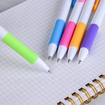 白管彩色膠套原子筆-按壓式廣告筆-可客製化印刷logo_2