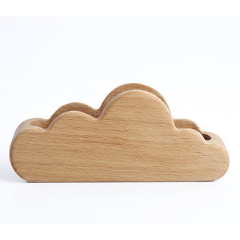 創意木製名片盒-雲朵款名片座_3