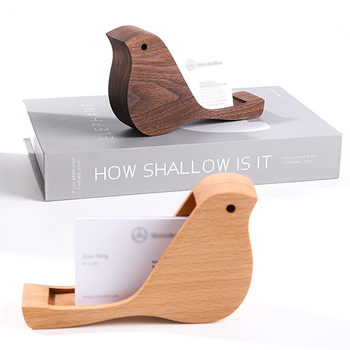 創意木製名片盒-小鳥款名片座_0