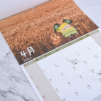 4K直式月曆-單面彩色印刷-客製化掛曆印刷_3