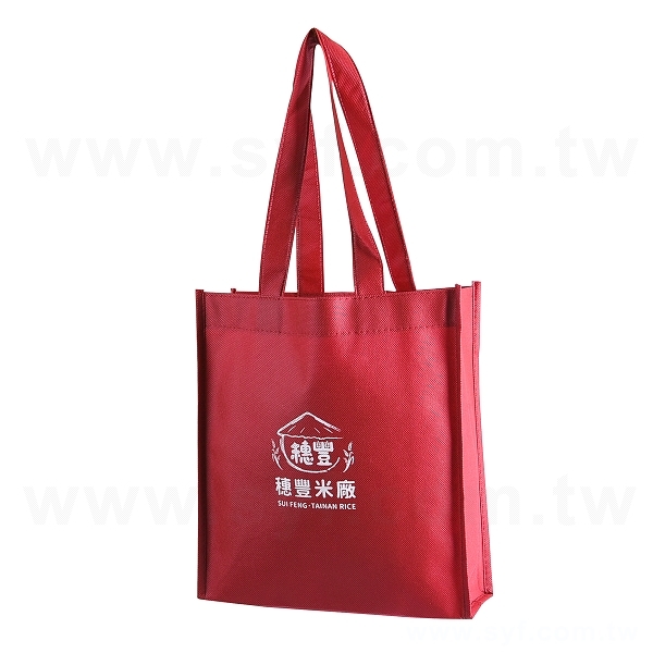 不織布購物袋-厚度90G-尺寸W26XH27XD9cm-單面單色印刷_1