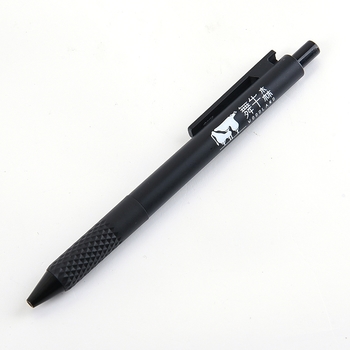 廣告筆-按壓式塑膠筆管廣告筆-菱格紋噴砂原子筆_4