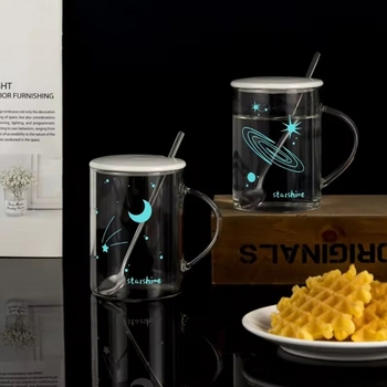 創意星月夜光玻璃杯-咖啡奶茶杯-透明附蓋玻璃杯_1