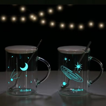 創意星月夜光玻璃杯-咖啡奶茶杯-透明附蓋玻璃杯_3