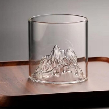 180ml/300ml觀山杯-富士山玻璃杯-威士忌玻璃杯_2