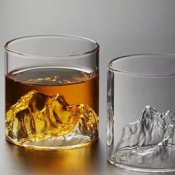 180ml/300ml觀山杯-富士山玻璃杯-威士忌玻璃杯_3