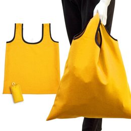 手提摺疊環保袋-150D斜紋布/可選色-單面單色印刷購物袋(附小收納袋)