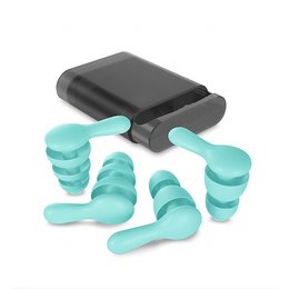 矽膠防水耳塞-2對4入透明黑塑料盒