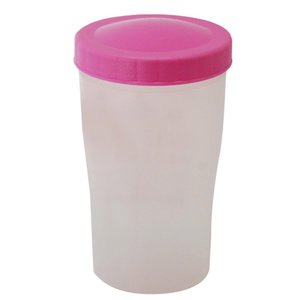 櫻花粉350cc環保杯-旋蓋式環保水壺-可客製化印刷企業LOGO或宣傳標語