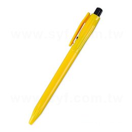 廣告筆-按壓式環保筆管推薦禮品-單色原子筆-採購客製logo印刷贈品筆