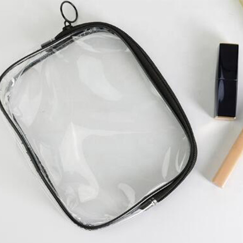 方型拉鍊透明PVC化妝包-2