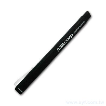 廣告筆-三角噴膠筆管環保禮品-單色原子筆-採購客製印刷贈品筆_0