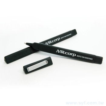 廣告筆-三角噴膠筆管環保禮品-單色原子筆-採購客製印刷贈品筆_4