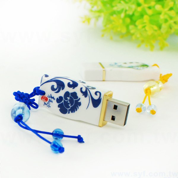 隨身碟-中國風印刷青花瓷USB-陶瓷隨身碟-兩種推薦圖騰花色可選-採購訂製股東會贈品_6