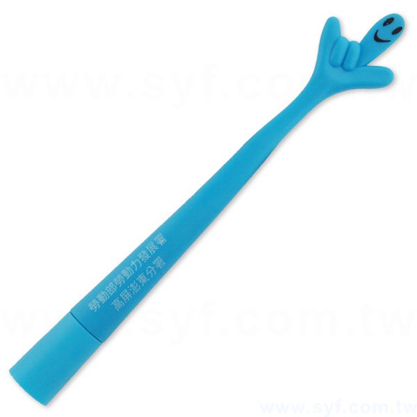 造型廣告筆-手指彎曲筆管環保禮品-單色原子筆-三款筆桿可選-採購批發製作贈品筆_1