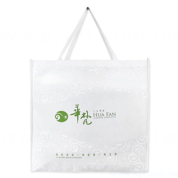 不織布環保購物袋-厚度100G-尺寸W55xH50xD9cm-雙面雙色印刷_1