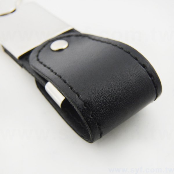 皮製隨身碟-鑰匙圈禮贈品USB-金屬皮環革材質隨身碟-客製隨身碟容量-採購訂製印刷推薦禮品_2
