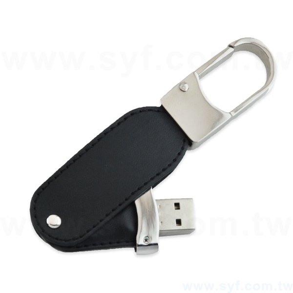 皮製隨身碟-鑰匙圈禮贈品USB-金屬環皮革材質隨身碟-客製隨身碟容量-採購訂製印刷推薦禮品_0