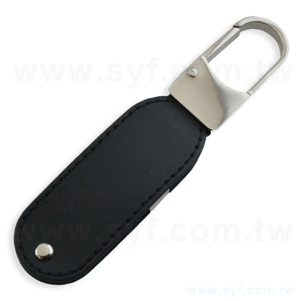 皮製隨身碟-鑰匙圈禮贈品USB-金屬環皮革材質隨身碟-客製隨身碟容量-採購訂製印刷推薦禮品_1