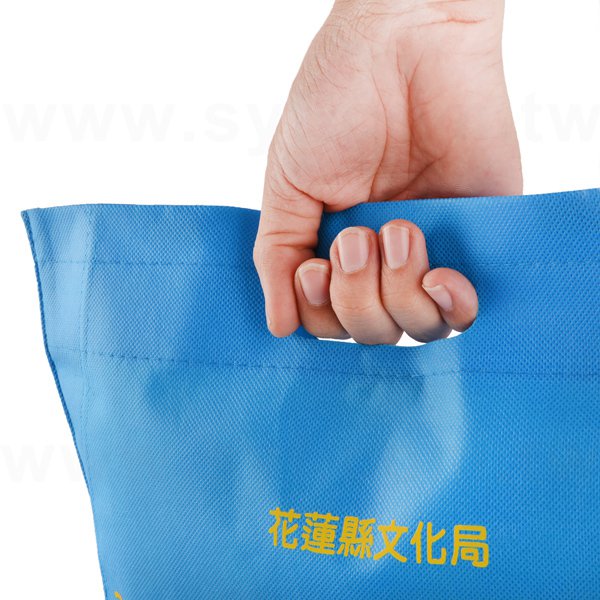 不織布沖孔環保袋-厚度80G-尺寸W33.5xH42cm-單面單色可客製化印刷_4