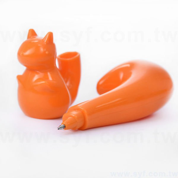松鼠造型廣告筆-動物筆管禮品-單色原子筆-兩款式可選-採購客製印刷贈品筆_4