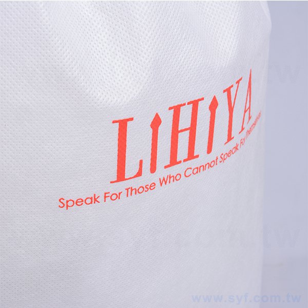 不織布束口後背包-厚度80G-尺寸W30*H42-單色單面-可客製化印刷LOGO_1