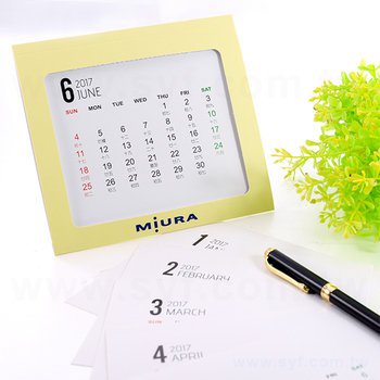 方形圓角桌曆-亮膜紙盒-單面彩色立式桌曆印刷-多款材質月曆卡搭配_5