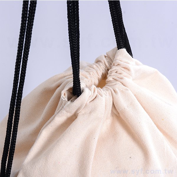 帆布束口後背包-厚度10oz-尺寸W30*H42-單色單面-可客製化印刷LOGO_2