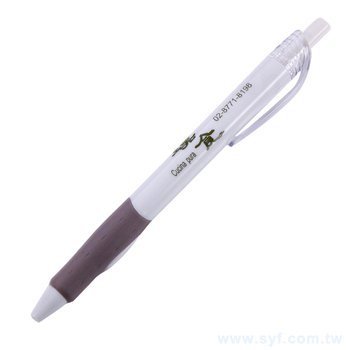 素雅簡約廣告筆-矽膠防滑筆管禮品-單色原子筆-採購批發贈品筆製作(同52AA-0013)_0