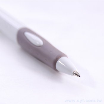 素雅簡約廣告筆-矽膠防滑筆管禮品-單色原子筆-採購批發贈品筆製作(同52AA-0013)_2