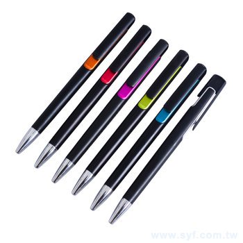 廣告筆-消光霧面黑色塑膠筆管禮品-單色原子筆-採購客製印刷贈品筆_0