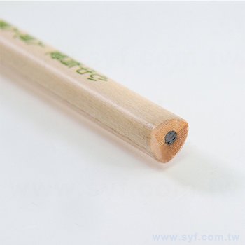 原木環保鉛筆-小三角兩切頭印刷廣告筆-採購批發製作贈品筆_3